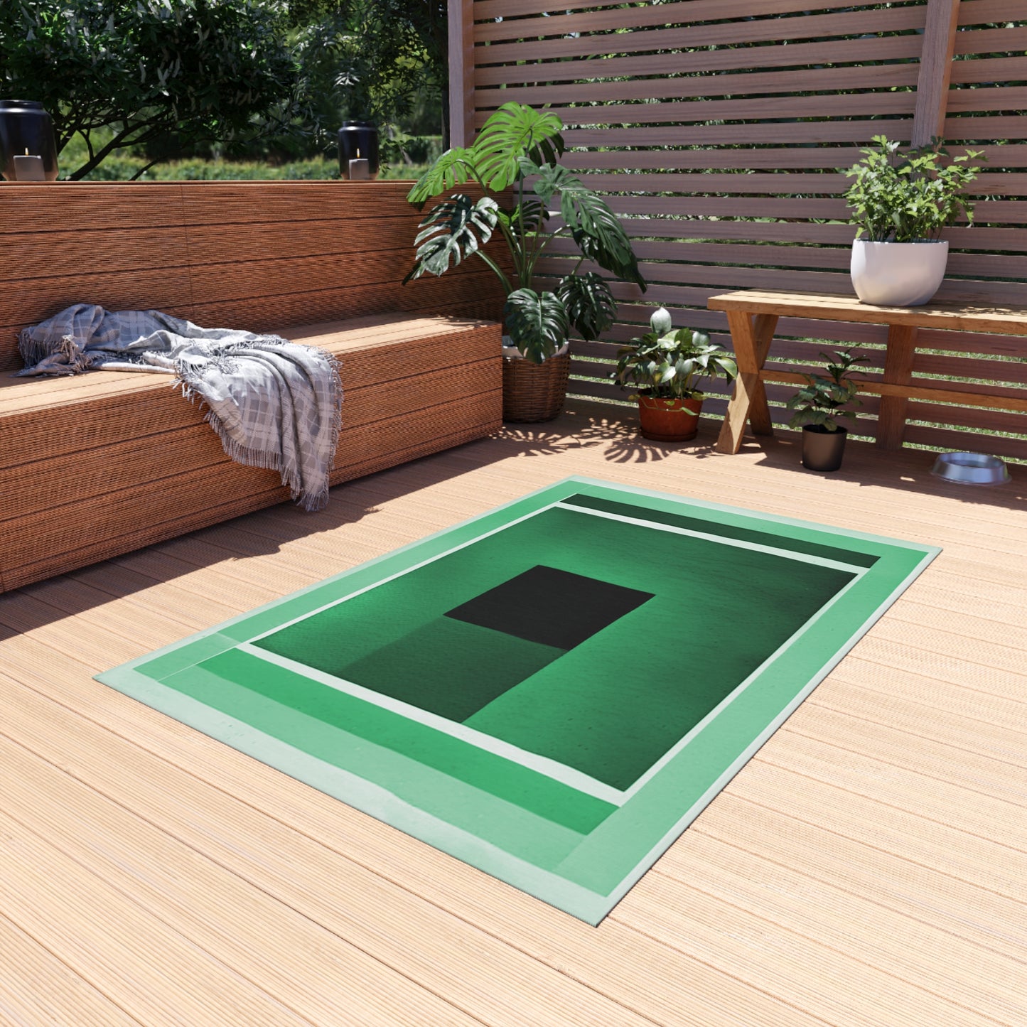 Mint Shadow 48" x 72" Outdoor Rug