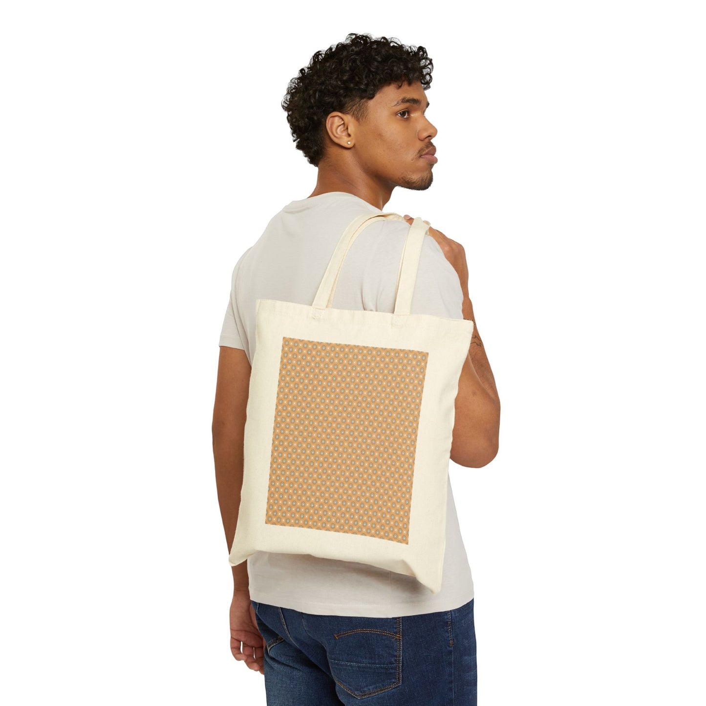 Tan Sunset Star-crossed Bodies Cotton Canvas Tote Bag