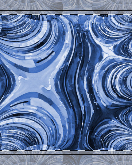 Uzi Spiral Deep Blue 10" x 10" Cotton Twill Napkin