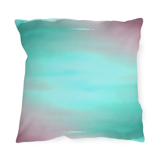 Green Sea Lavender Fog 18" x 18" Outdoor Pillow