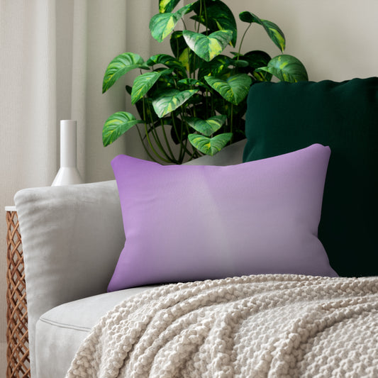 Soft Lavender Spun Polyester Lumbar Pillow, 20" x 14"