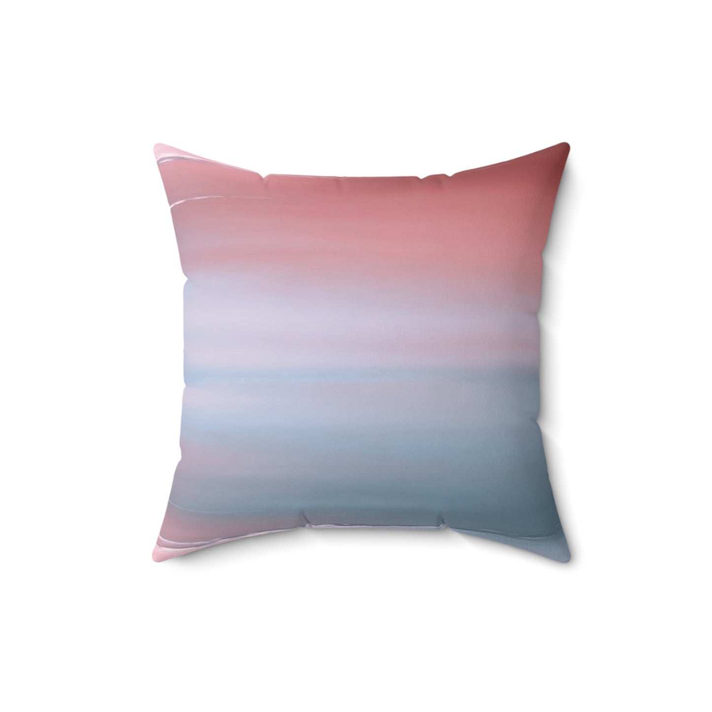 Gray Sea Pink Fog 16" x 16" Faux Suede Square Pillow