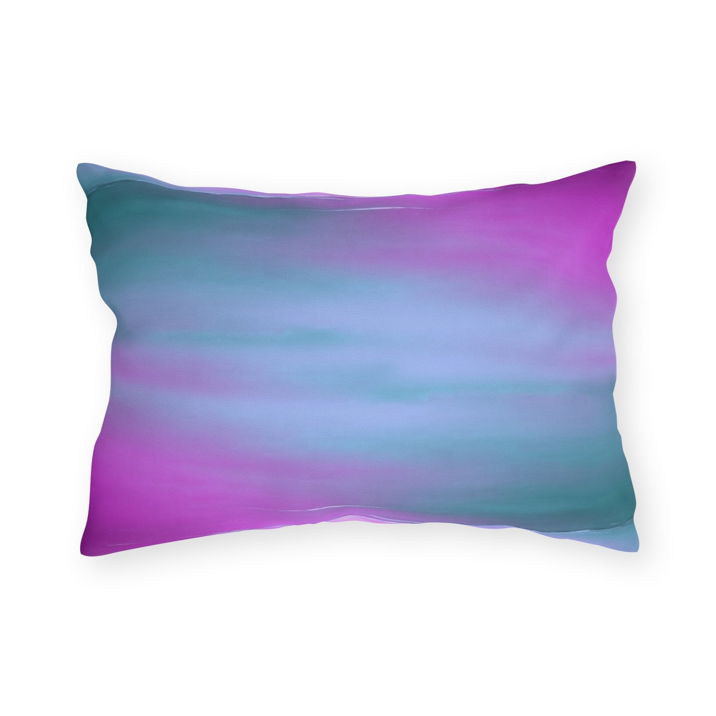 Dark Blue Green Sea Purple Fog 20" x 14" Outdoor Pillow