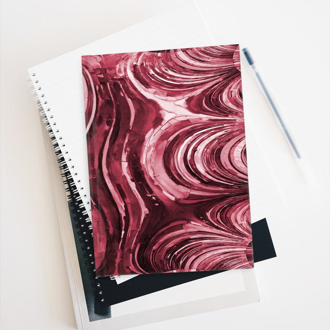 Uzi Spiral Ruby 5" x 7" Journal - 128 Ruled Line pages