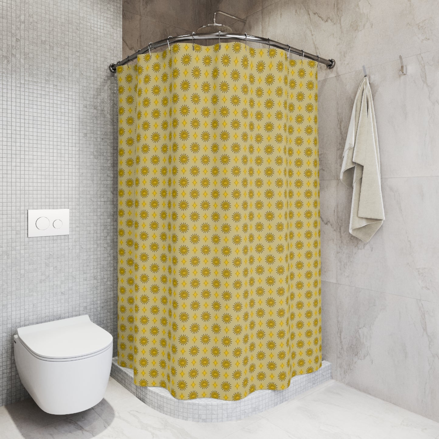 Lemongrass Star-crossed Bodies Shower Curtain, 71" x 74"