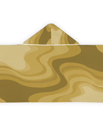 Brown Wavey Youth Hooded Towel, 24" x 48"