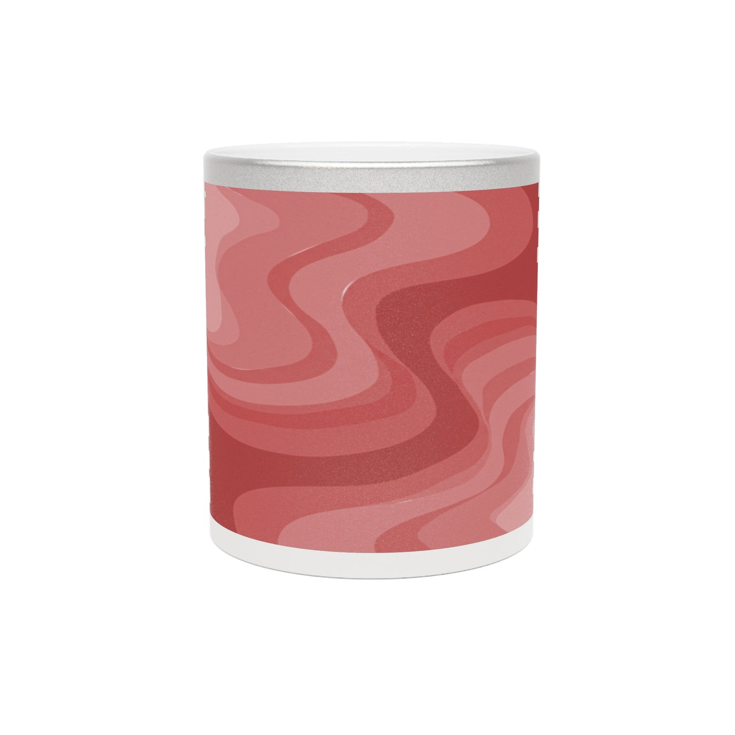 Power Red Wavey 11 oz Metallic Mug (Silver\Gold)