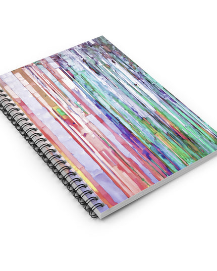 Striped Pastel Spiral Notebook - Ruled Line, 6" x 8", 118 pages