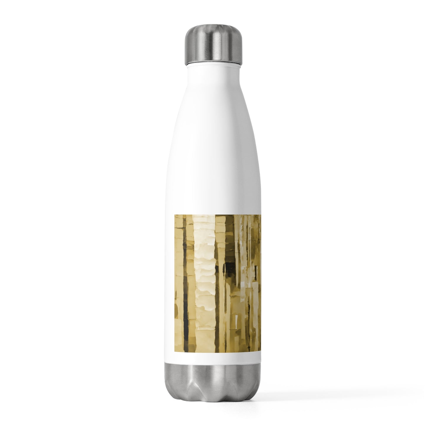 Striped Light Brown 20oz Insulated Water Bottle