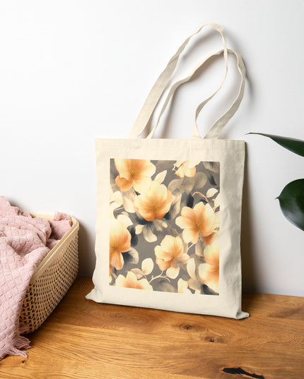 Soft Blossom Floral Bunch Cotton Canvas Tote Bag
