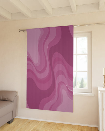Pinky Mauve Wavey Window Curtain, 50" x  84", blackout