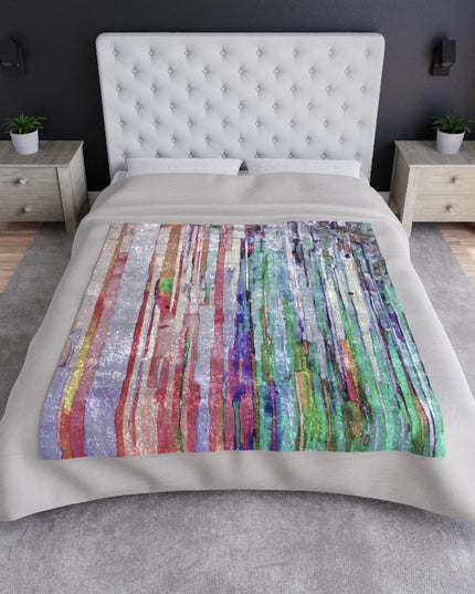 Striped Pastels 50" x 60" Crushed Velvet Blanket