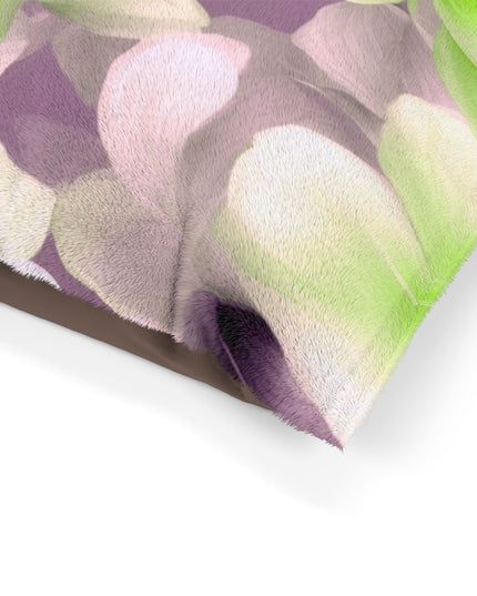 Lime Lavender Floral Bunch Pet Bed, 50" × 40"