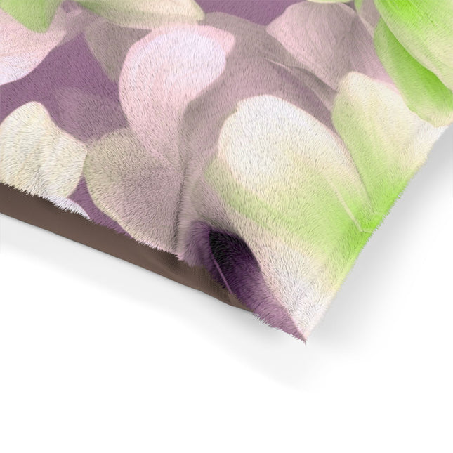 Lime Lavender Floral Bunch Pet Bed, 50" × 40"
