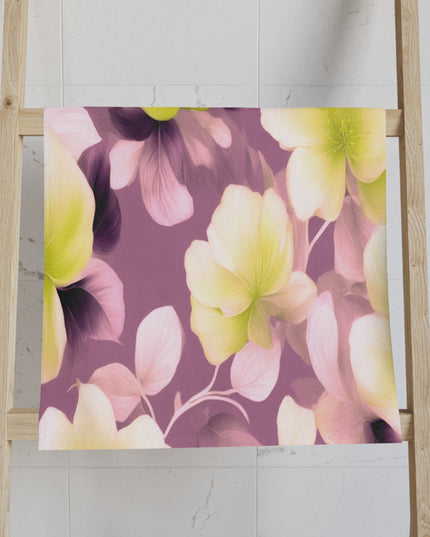 Lemon Blossom Floral Bunch Hand Towel, 16" x 28"