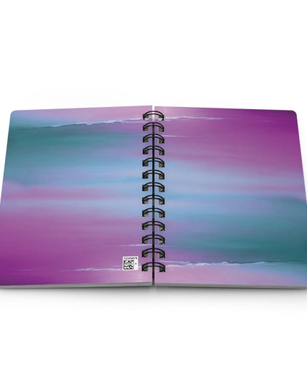 Dark Blue Green Sea Purple Fog Spiral Bound Journal, 5" x 7" 150 pages