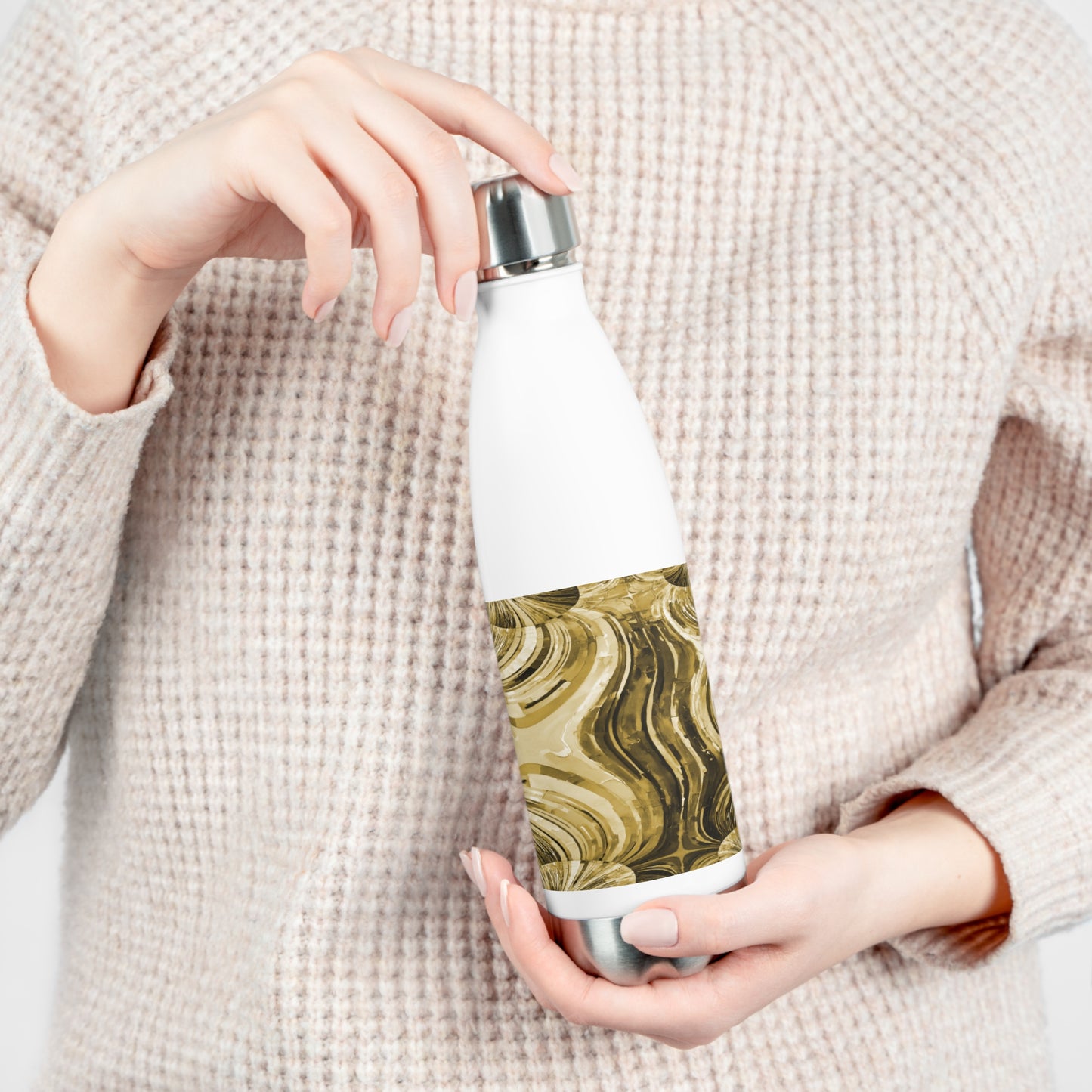 Uzi Spiral Light Brown 20oz Insulated Water Bottle