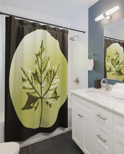 Lemongrass Maple Leaf Shower Curtains, 71" x 74"