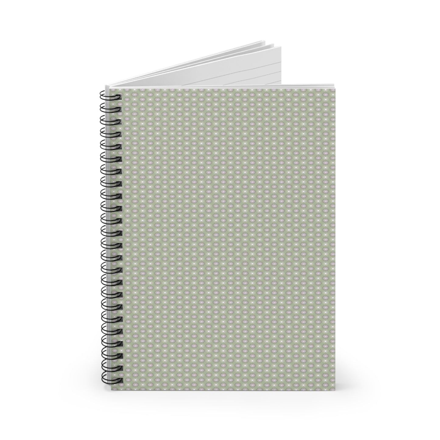 Olive Star-crossed Bodies Spiral Notebook - Ruled Line, 6" x 8", 118 pages