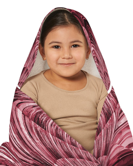 Uzi Spiral Ruby Youth Hooded Towel, 24" x 48"