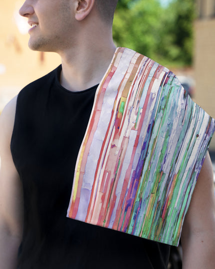 Striped Pastels Rally Towel, 11" x 18"