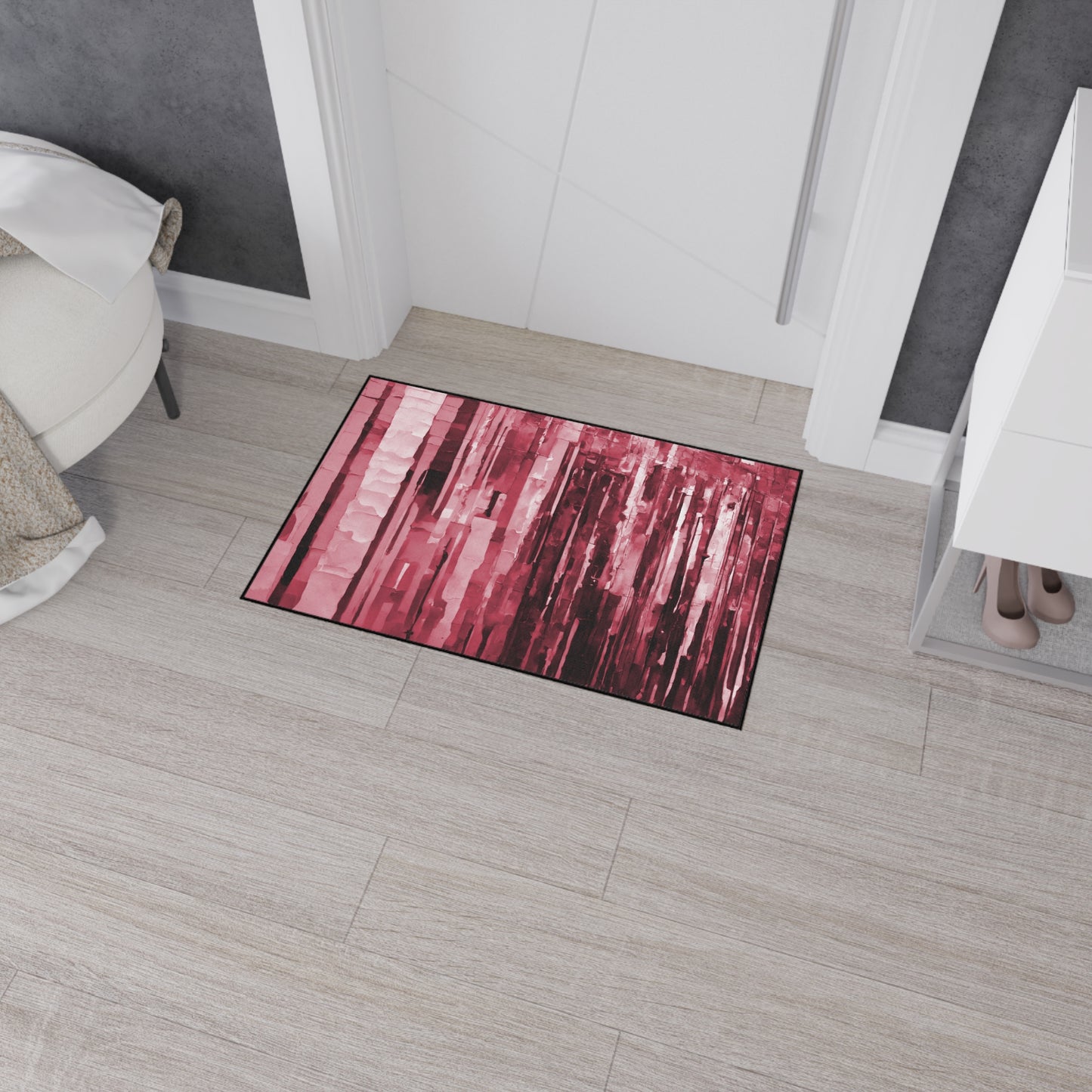 Striped Ruby 24" x 36" Heavy Duty Floor Mat