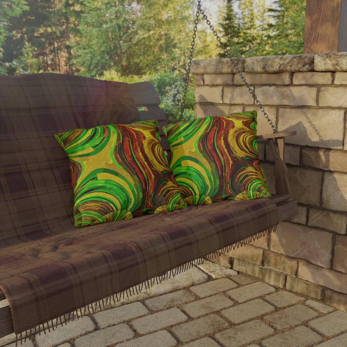 Uzi Spiral Beta Outdoor Pillow, 18" x 18"