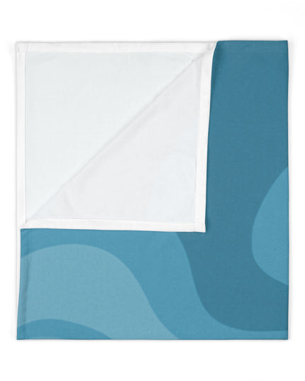 Sky Blue Wavey Baby Swaddle 30″×40″ Blanket