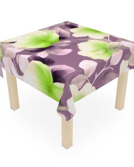 Lime Lavender Floral Bunch Tablecloth, 55" x 55"