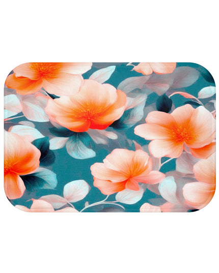 Orange Blossom Floral Bunch 24" x 17" Bath Mat