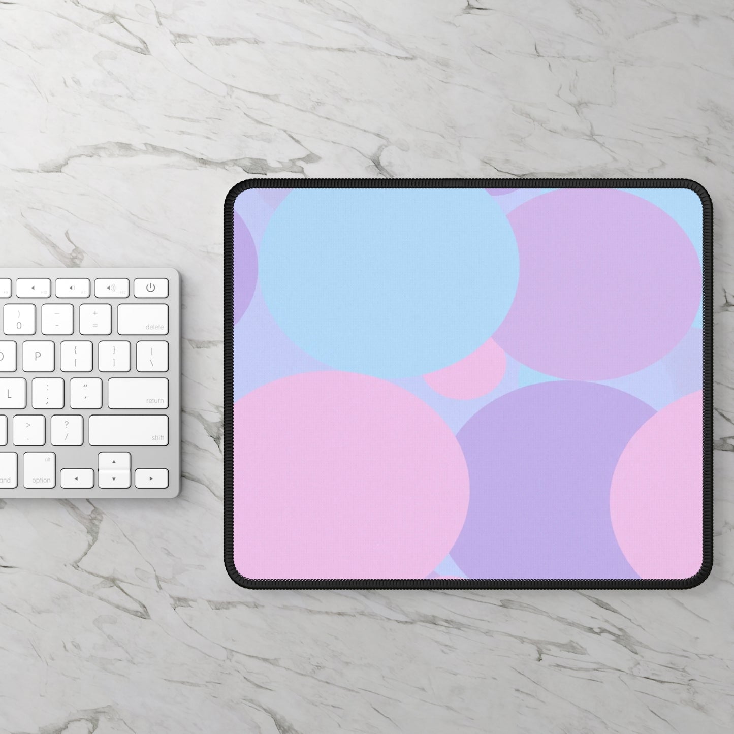 Pastel Purple and Mauve Patches 9" x 7" Gaming Mouse Pad