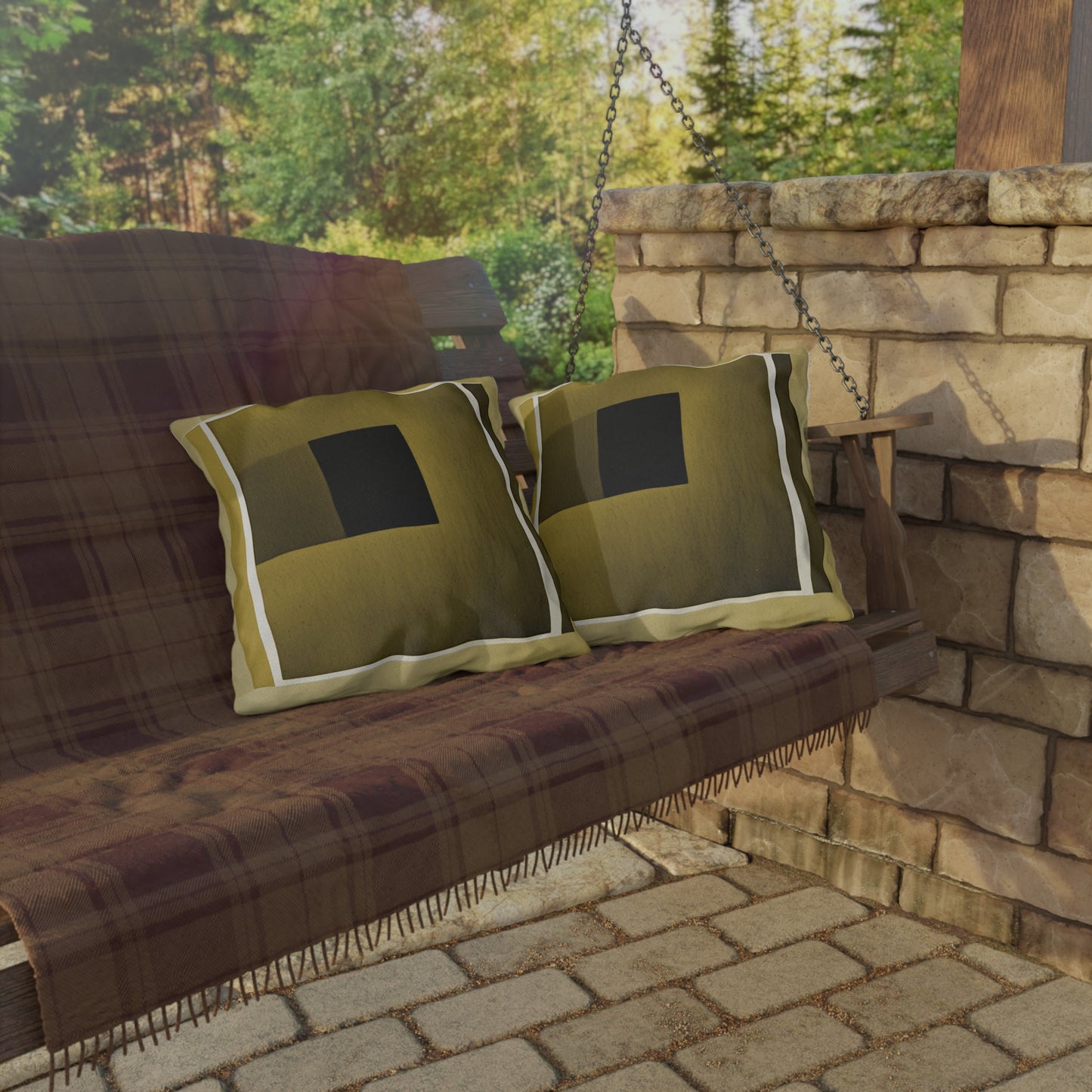 Tan Shadow 18" x 18" Outdoor Pillow