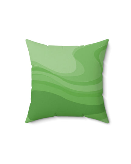 Greenie Meanie Wavey 14" x 14" Faux Suede Square Pillow