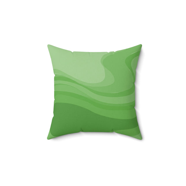 Greenie Meanie Wavey 14" x 14" Faux Suede Square Pillow