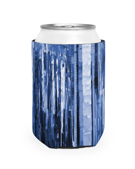 Striped Deep Blue 12 oz Can Cooler Sleeve