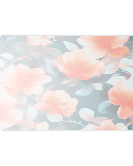 Orange Blossom Floral Bunch Glass Cutting Board, 8" x 11"