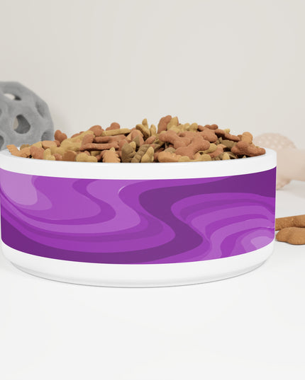 Wavey Purple Wavey 16 oz Pet Bowl