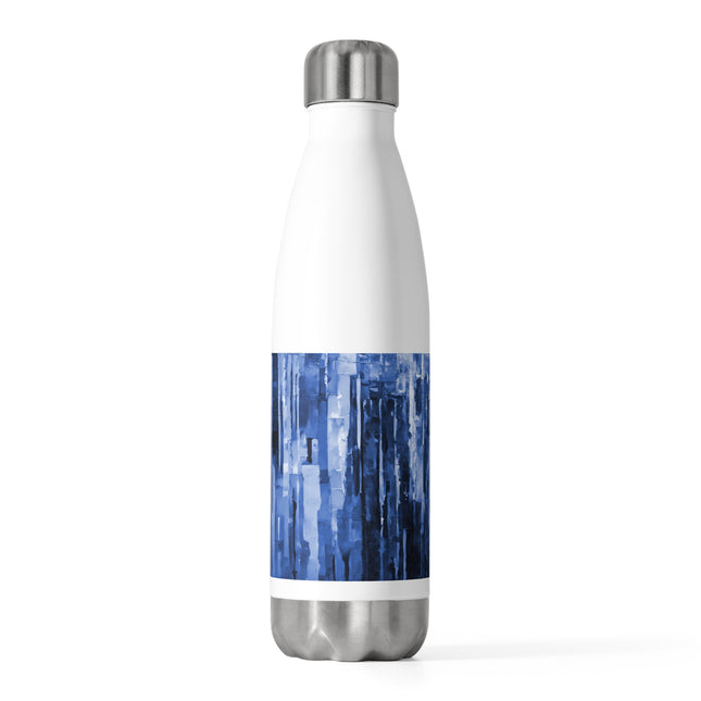 Striped Deep Blue 20oz Insulated Water Bottle