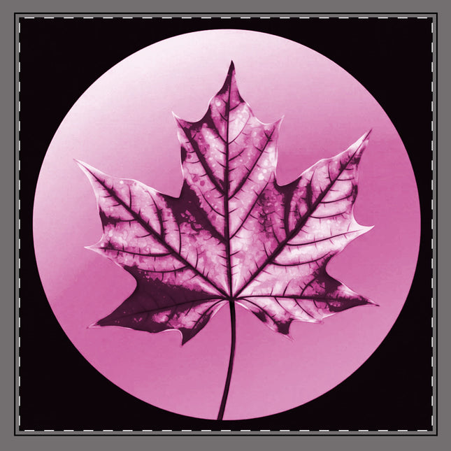 Magenta Maple Leaf 22" x 22" Cotton Twill Napkin