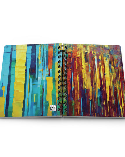 Striped Alpha Spiral Bound Journal, 5" x 7" 150 pages