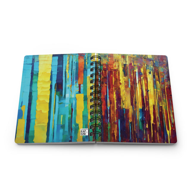 Striped Alpha Spiral Bound Journal, 5" x 7" 150 pages