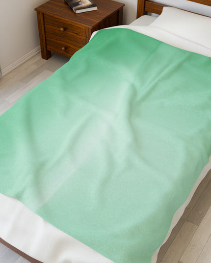 Mint Fade Velveteen Plush Blanket, 50" x 60"