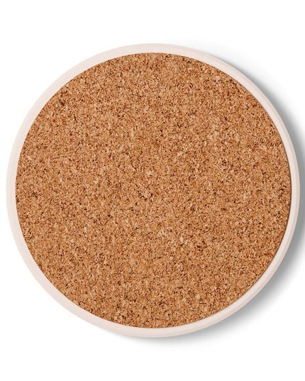 Dark Pink Sea Amethyst Fog 4" x 4" Round Ceramic Coaster
