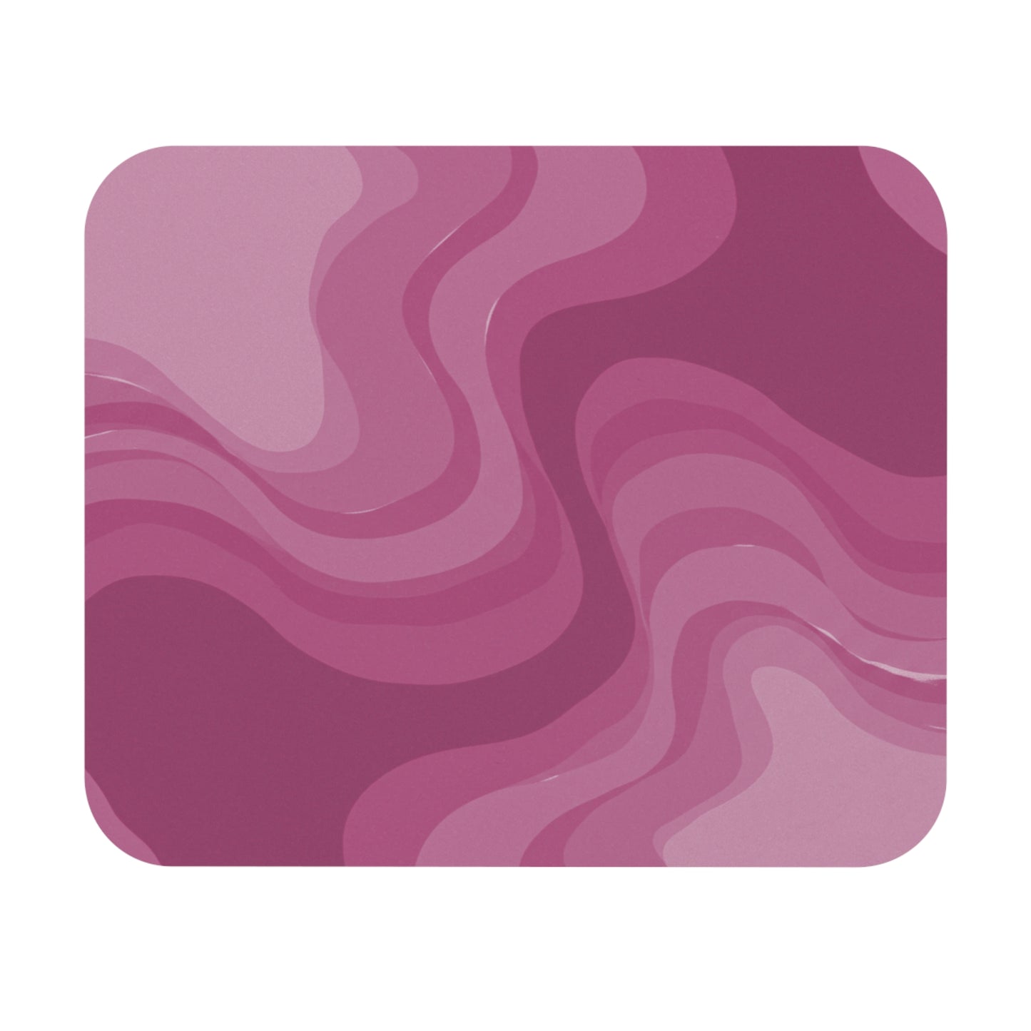 Pinky Mauve Wavey Mouse Pad, 9" x 8" Rectangle