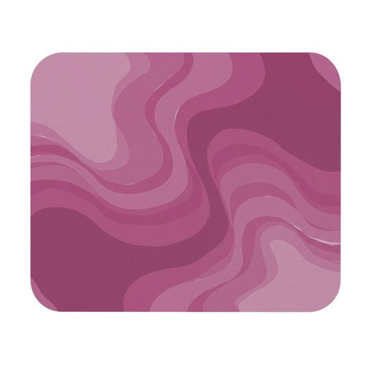 Pinky Mauve Wavey Mouse Pad, 9" x 8" Rectangle