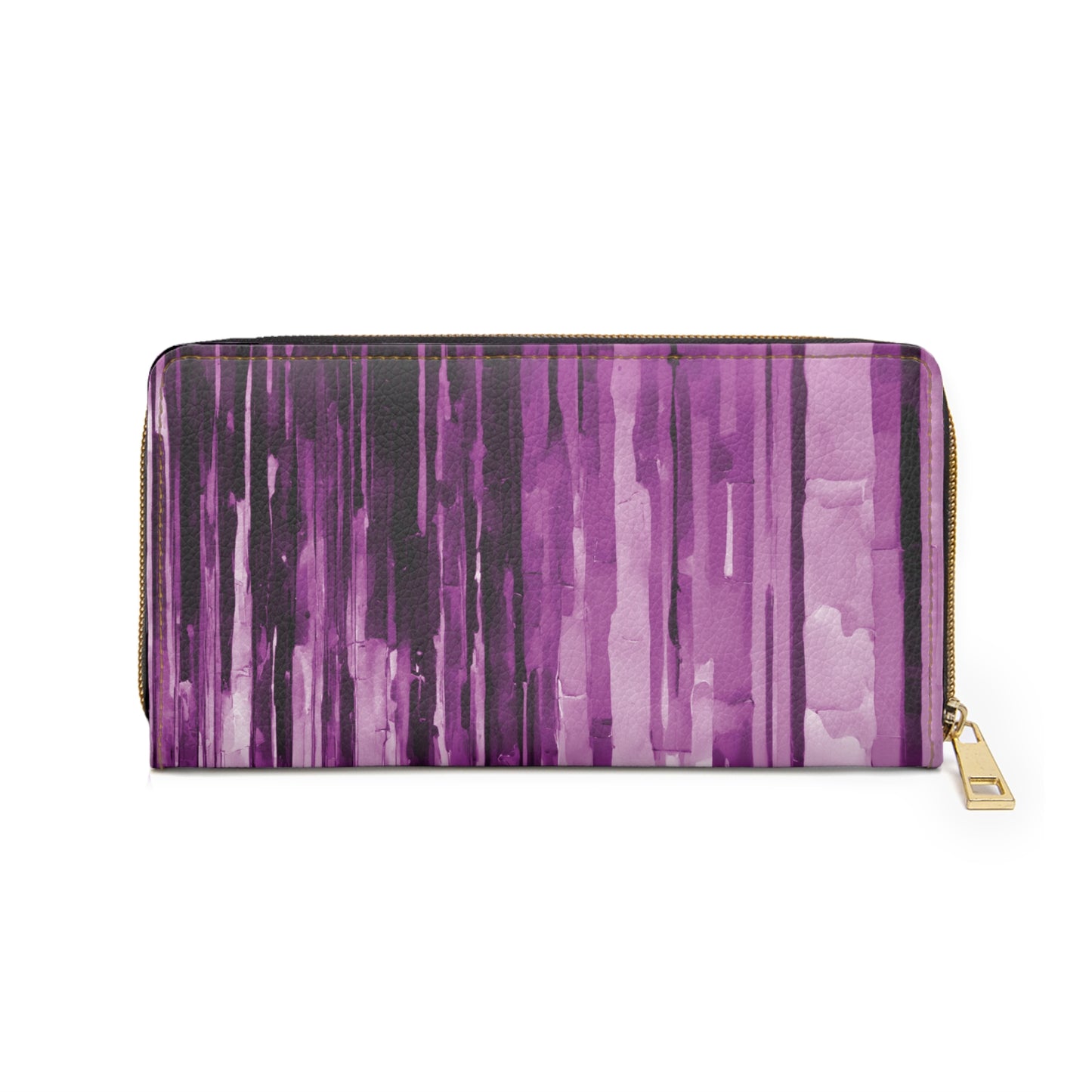 Striped Powder Lavender Elegant Abstract Zipper Wallet - Stylish & Functional Accessory for Everyday Use