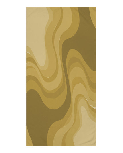 Brown Wavey 30" x 60" Mink-Cotton Towel (50% polyester, 50% cotton)