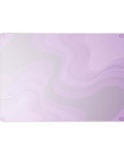 Wavey Purple Wavey 8" x 11" Glass Cutting Board