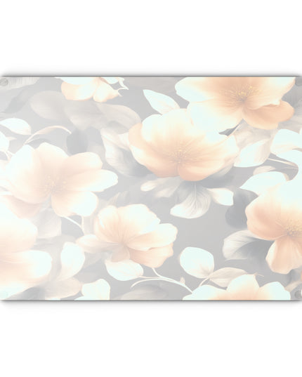 Soft Blossom Floral Bunch Glass Cutting Board, 11" x 15"