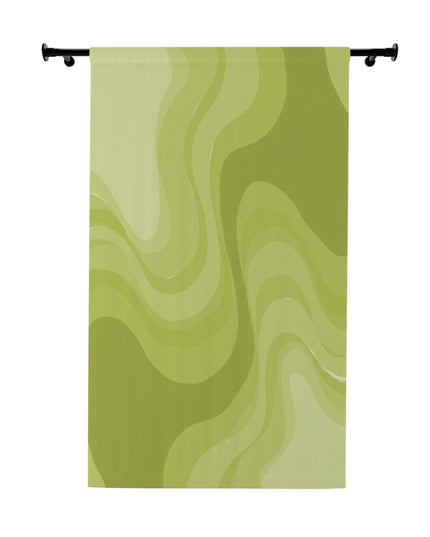 Lemon Wavey Window Curtain, 50" x  84", blackout